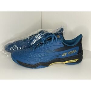 YONEX, Power Cushion Cascade Drive Badminton Court Shoe, Teal Blue/Gold, Size 11